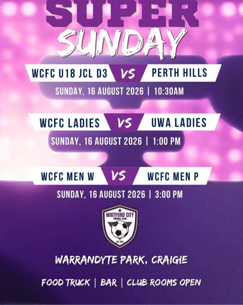 After the overwhelming success of last year, SUPER SUNDAY is returning to Whitford City FC on Sunday, 16th August!